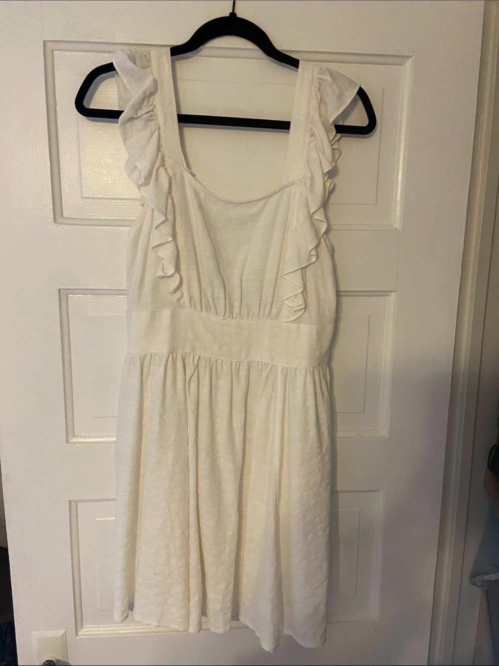 glam Cream Smocked Strap Top
